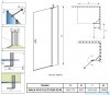 Radaway Nes KDD II Gold kabina walk-in 80cm prawa złoty połysk szkło przejrzyste 10031080-09-01R